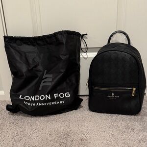 NWT. London Fog Collection 100th Anniversary Backpack with Gold Hardware